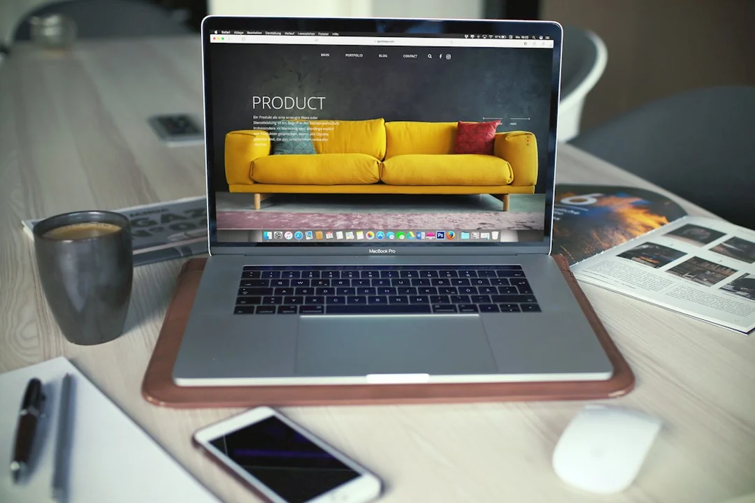 A creative workspace with a computer